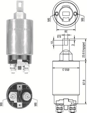 Magneti Marelli 940113050335 - Тягове реле, стартер autozip.com.ua