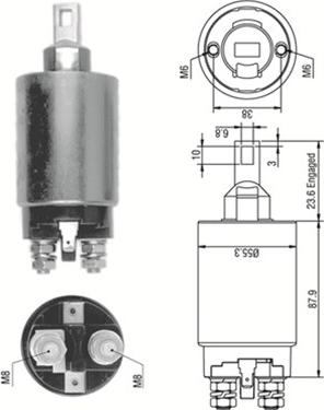 Magneti Marelli 940113050332 - Тягове реле, стартер autozip.com.ua