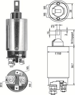 Magneti Marelli 940113050329 - Тягове реле, стартер autozip.com.ua