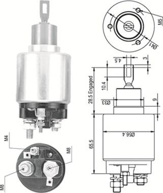 Magneti Marelli 940113050326 - Тягове реле, стартер autozip.com.ua