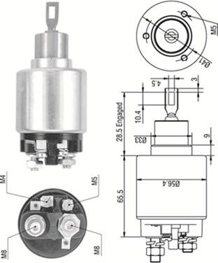 Magneti Marelli 940113050323 - Тягове реле, стартер autozip.com.ua