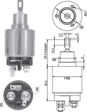 Magneti Marelli 940113050322 - Тягове реле, стартер autozip.com.ua