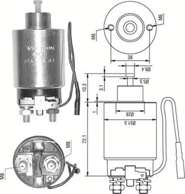 Magneti Marelli 940113050291 - Тягове реле, стартер autozip.com.ua