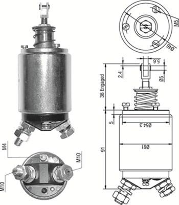 Magneti Marelli 940113050254 - Тягове реле, стартер autozip.com.ua