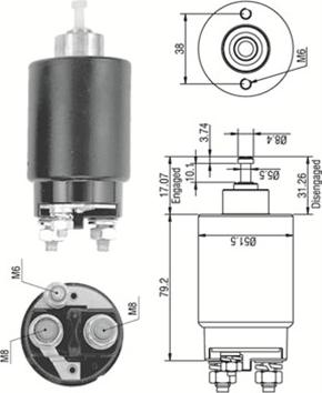 Magneti Marelli 940113050265 - Тягове реле, стартер autozip.com.ua