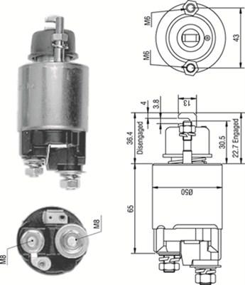 Magneti Marelli 940113050230 - Тягове реле, стартер autozip.com.ua