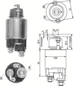 Magneti Marelli 940113050231 - Тягове реле, стартер autozip.com.ua