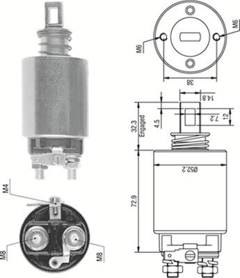 Magneti Marelli 940113050279 - Тягове реле, стартер autozip.com.ua