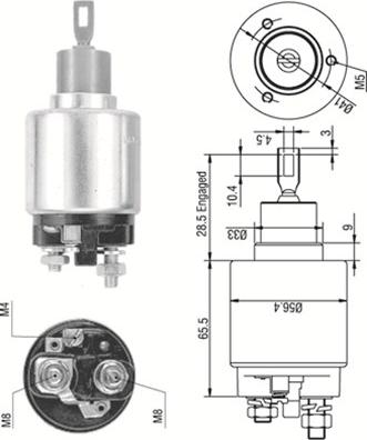 Magneti Marelli 940113050274 - Тягове реле, стартер autozip.com.ua