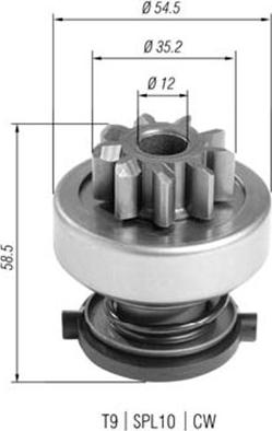 Magneti Marelli 940113020401 - Провідна шестерня, стартер autozip.com.ua