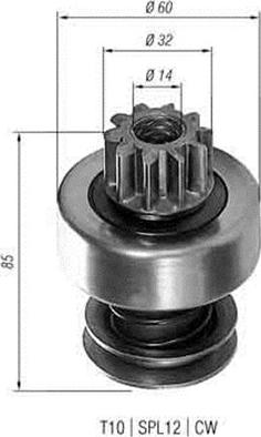 Magneti Marelli 940113020411 - Провідна шестерня, стартер autozip.com.ua