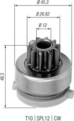 Magneti Marelli 940113020439 - Провідна шестерня, стартер autozip.com.ua