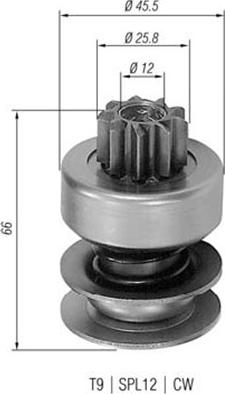 Magneti Marelli 940113020063 - Провідна шестерня, стартер autozip.com.ua