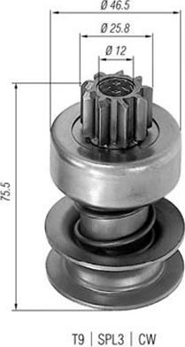 Magneti Marelli 940113020001 - Провідна шестерня, стартер autozip.com.ua