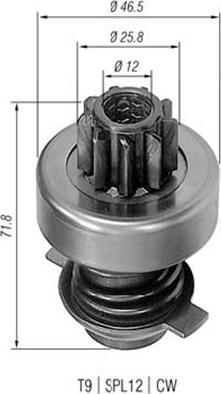 Magneti Marelli 940113020011 - Провідна шестерня, стартер autozip.com.ua
