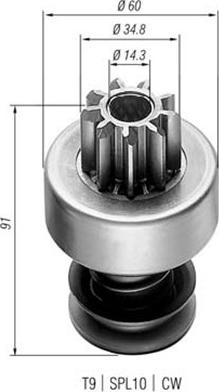 Magneti Marelli 940113020022 - Провідна шестерня, стартер autozip.com.ua