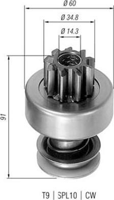 Magneti Marelli 940113020075 - Провідна шестерня, стартер autozip.com.ua