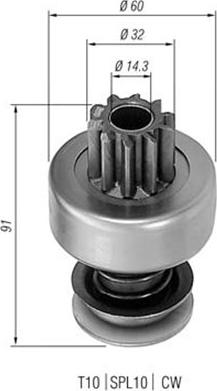 Magneti Marelli 940113020196 - Провідна шестерня, стартер autozip.com.ua