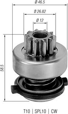 Magneti Marelli 940113020149 - Провідна шестерня, стартер autozip.com.ua