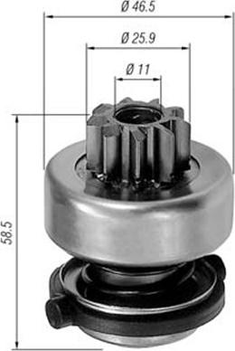 Magneti Marelli 940113020151 - Провідна шестерня, стартер autozip.com.ua