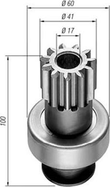 Magneti Marelli 940113020160 - Провідна шестерня, стартер autozip.com.ua