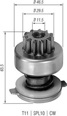 Magneti Marelli 940113020109 - Провідна шестерня, стартер autozip.com.ua