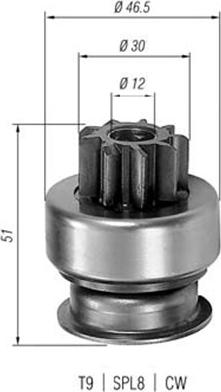 Magneti Marelli 940113020185 - Провідна шестерня, стартер autozip.com.ua