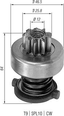 Magneti Marelli 940113020122 - Провідна шестерня, стартер autozip.com.ua