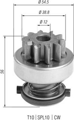 Magneti Marelli 940113020397 - Провідна шестерня, стартер autozip.com.ua