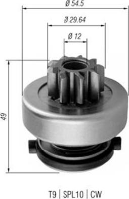 Magneti Marelli 940113020354 - Провідна шестерня, стартер autozip.com.ua