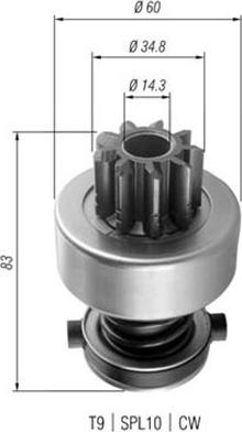 Magneti Marelli 940113020358 - Провідна шестерня, стартер autozip.com.ua