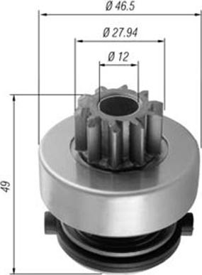 Magneti Marelli 940113020353 - Провідна шестерня, стартер autozip.com.ua