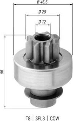 Magneti Marelli 940113020363 - Провідна шестерня, стартер autozip.com.ua