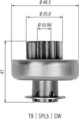 Magneti Marelli 940113020324 - Провідна шестерня, стартер autozip.com.ua