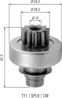 Magneti Marelli 940113020322 - Провідна шестерня, стартер autozip.com.ua