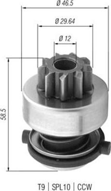 Magneti Marelli 940113020371 - Провідна шестерня, стартер autozip.com.ua