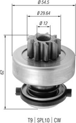 Magneti Marelli 940113020377 - Провідна шестерня, стартер autozip.com.ua