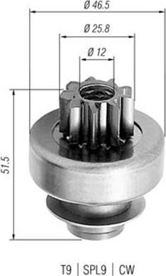 Magneti Marelli 940113020240 - Провідна шестерня, стартер autozip.com.ua