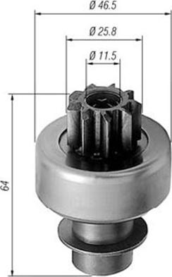 Magneti Marelli 940113020242 - Провідна шестерня, стартер autozip.com.ua