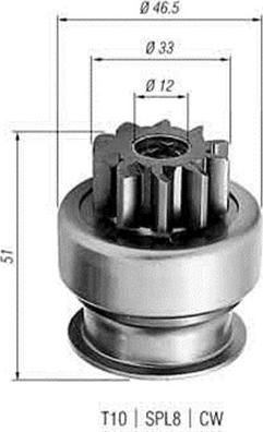 Magneti Marelli 940113020258 - Провідна шестерня, стартер autozip.com.ua