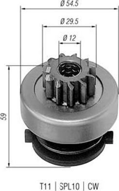Magneti Marelli 940113020257 - Провідна шестерня, стартер autozip.com.ua
