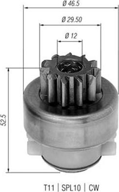 Magneti Marelli 940113020283 - Провідна шестерня, стартер autozip.com.ua