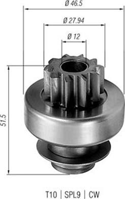 Magneti Marelli 940113020227 - Провідна шестерня, стартер autozip.com.ua