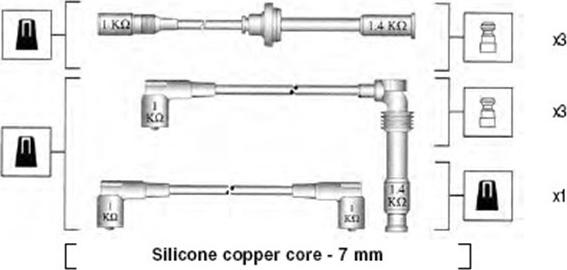 Magneti Marelli 941045400525 - Комплект проводів запалювання autozip.com.ua