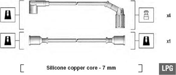 Magneti Marelli 941065070543 - Комплект проводів запалювання autozip.com.ua