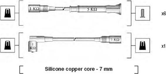 Magneti Marelli 941075050547 - Комплект проводів запалювання autozip.com.ua