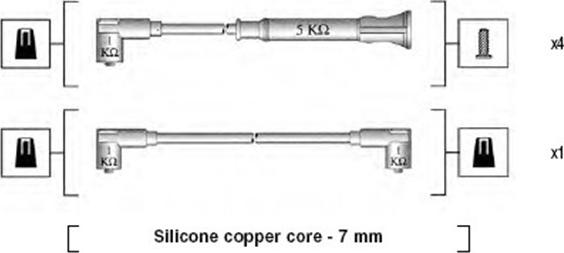 Magneti Marelli 941075270562 - Комплект проводів запалювання autozip.com.ua