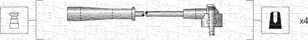 Magneti Marelli 941318111038 - Комплект проводів запалювання autozip.com.ua