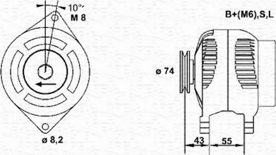 Magneti Marelli 943355182010 - Генератор autozip.com.ua