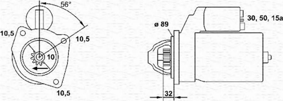 Magneti Marelli 943251015010 - Стартер autozip.com.ua